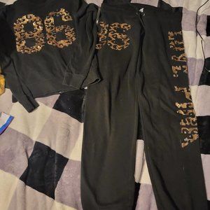 Extremely rare htf victoria secret pink bling outfit set